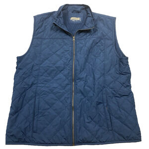 Magellan Outdoors Men's Campfire Quilted Vest XL Dark Blue Water Resistant